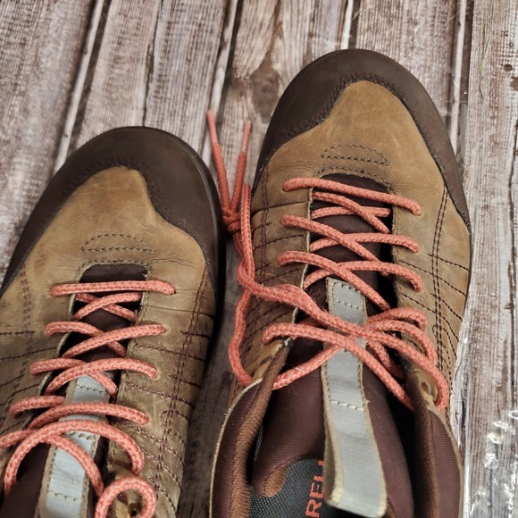 Women's Merrell J90608 Gore-Tex Waterproof Hiking Shoes Vibram Brown Size 10 - Picture 15 of 15